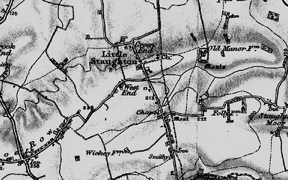 Old map of Little Staughton in 1898