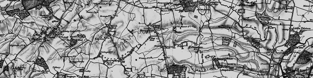Old map of Little Staughton in 1898