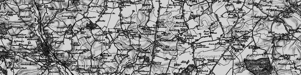 Old map of Angel Hill in 1898