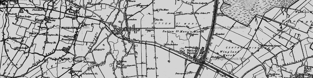 Old map of Little Sutton in 1898