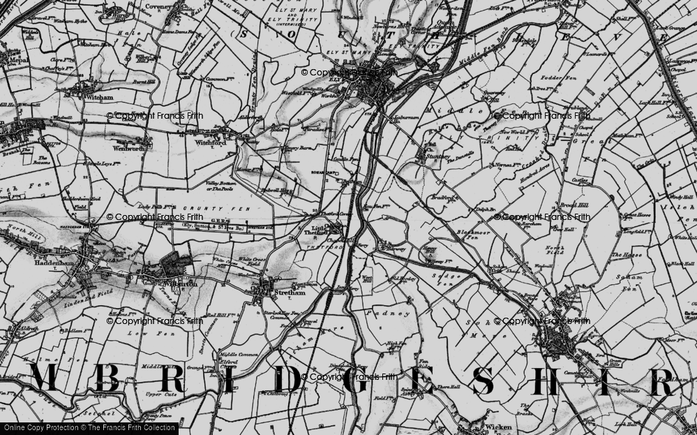 Old Map of Little Thetford, 1898 in 1898