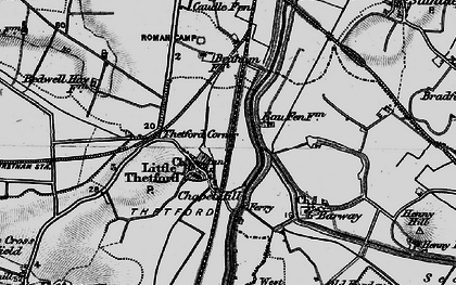 Old map of Little Thetford in 1898