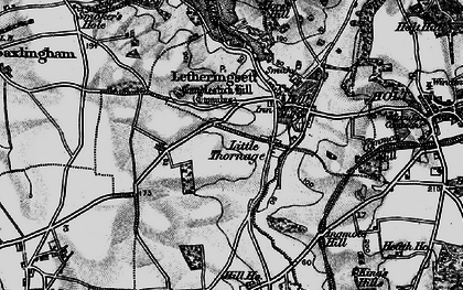 Old map of Little Thornage in 1899