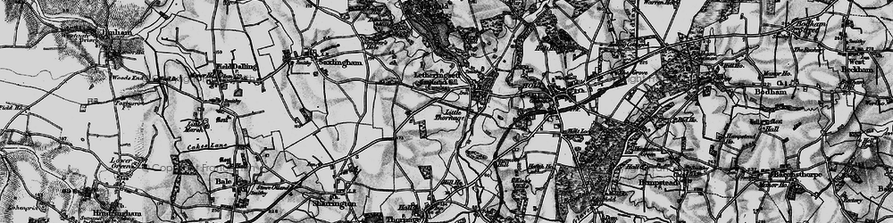 Old map of Little Thornage in 1899