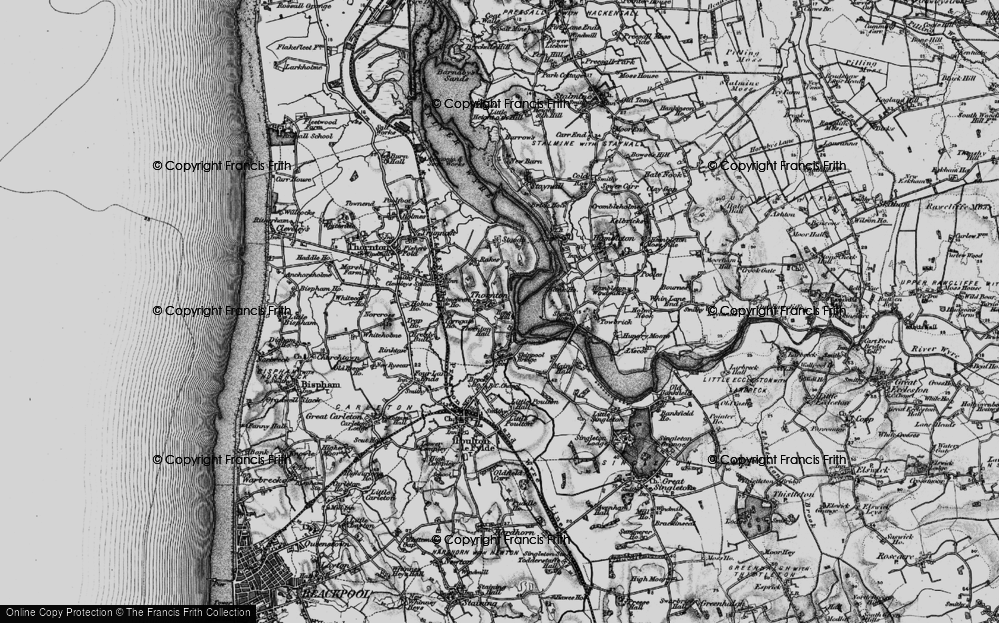 Old Map of Little Thornton, 1896 in 1896