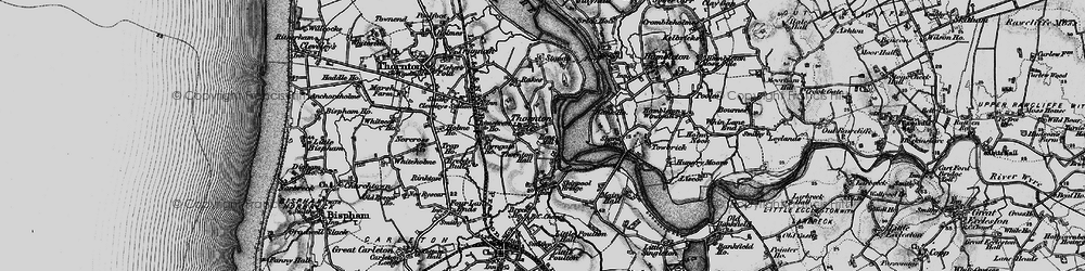 Old map of Little Thornton in 1896