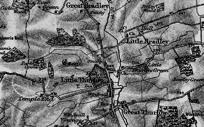 Old map of Little Thurlow in 1895
