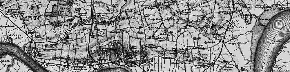 Old map of Little Thurrock in 1896