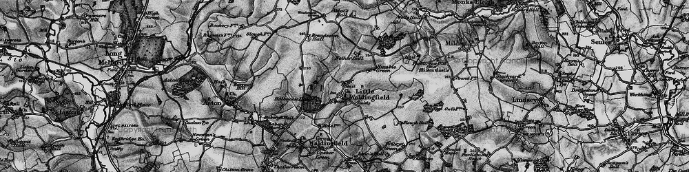 Old map of Little Waldingfield in 1896