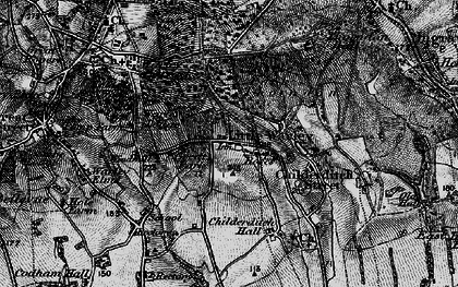 Old map of Little Warley in 1896