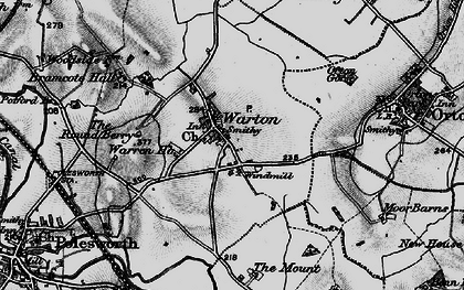 Old map of Little Warton in 1899