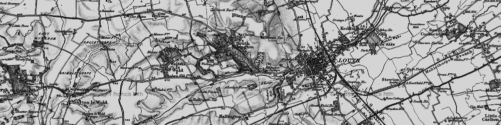 Old map of Acthorpe Top in 1899