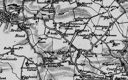 Old map of Little Whittingham Green in 1898