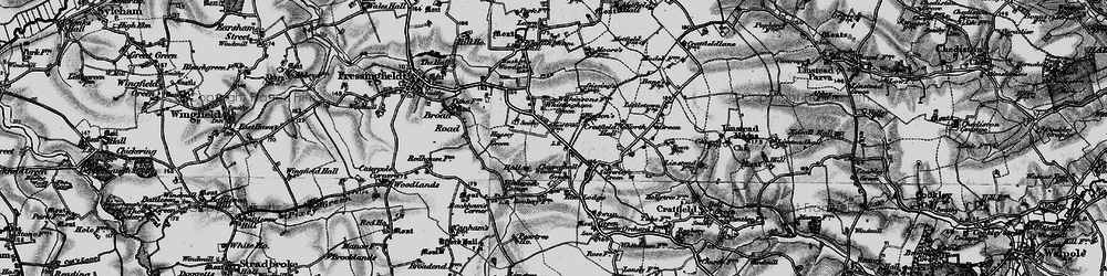 Old map of Little Whittingham Green in 1898
