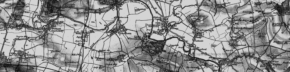 Old map of Wittenham Clumps in 1895