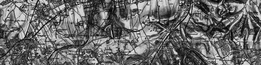 Old map of Little Woodcote in 1896