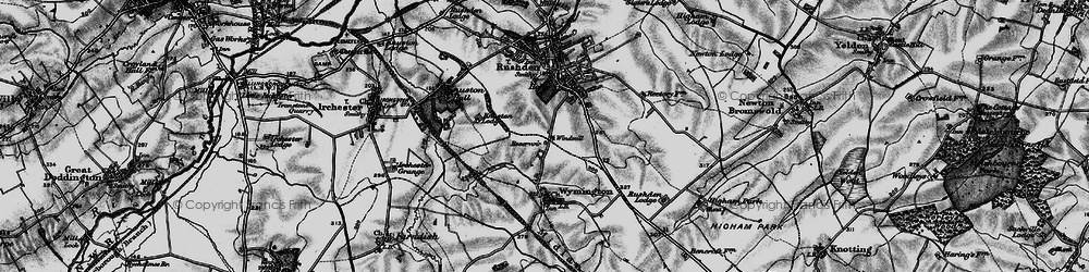 Old map of Little Wymington in 1898