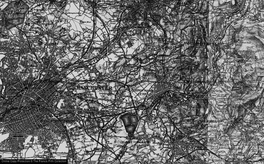 Old Map of Littlemoss, 1896 in 1896