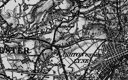 Old map of Littlemoss in 1896