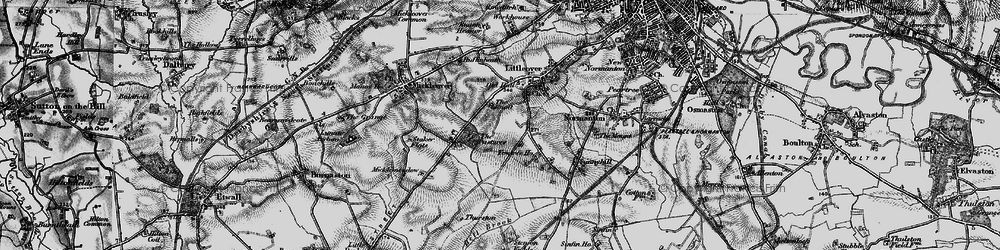 Old map of Littleover in 1895