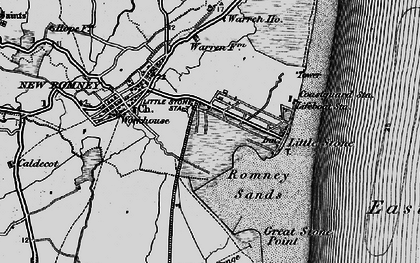 Old map of Littlestone-on-Sea in 1895