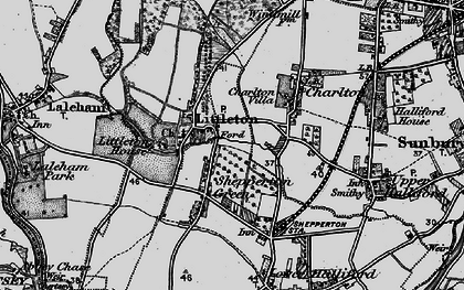 Old map of Littleton in 1896