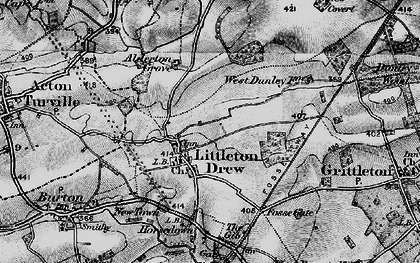 Old map of Littleton Drew in 1898