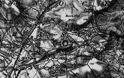 Old map of Bentley Brook in 1898