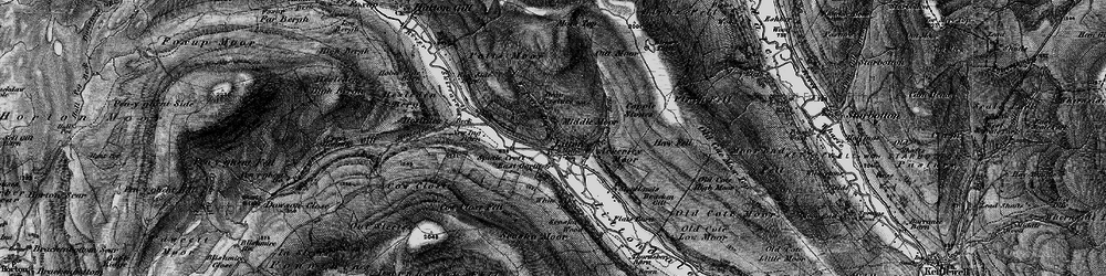 Old map of Bown Scar Wood in 1897