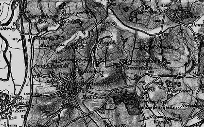 Old map of Yarde Downs in 1898