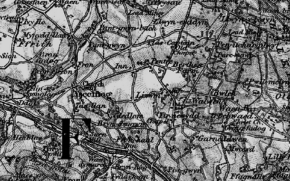 Old map of Bryn Rug in 1896