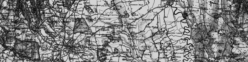 Old map of Llan-y-pwll in 1897