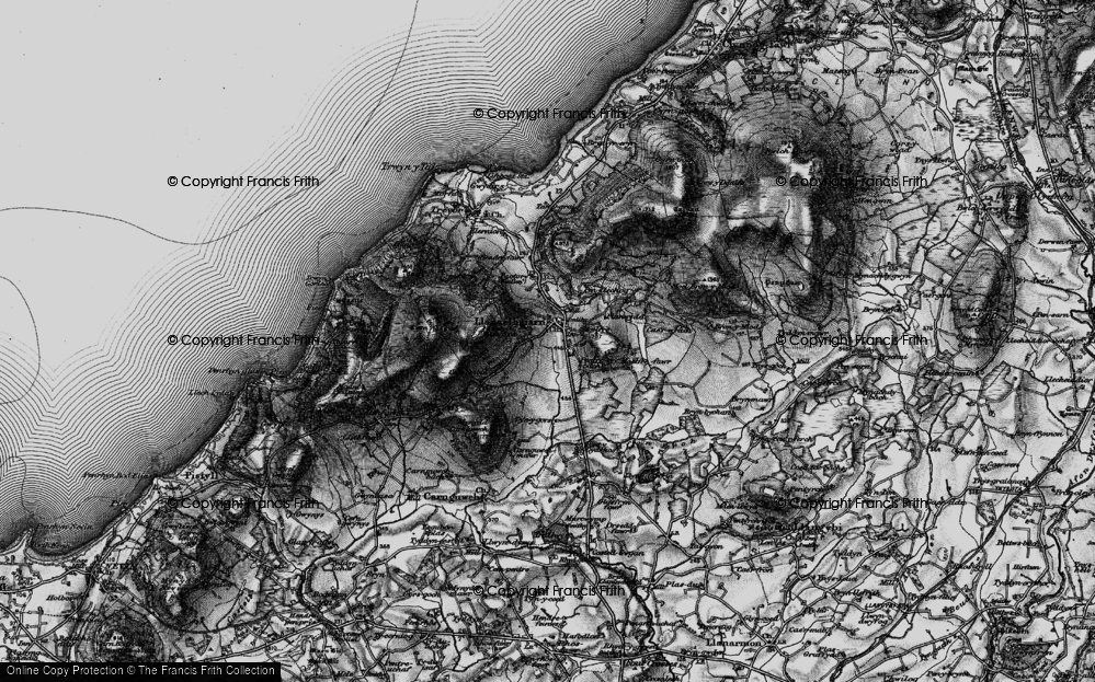 Old Map of Llanaelhaearn, 1899 in 1899