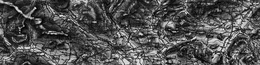 Old map of Afon lwrch in 1897