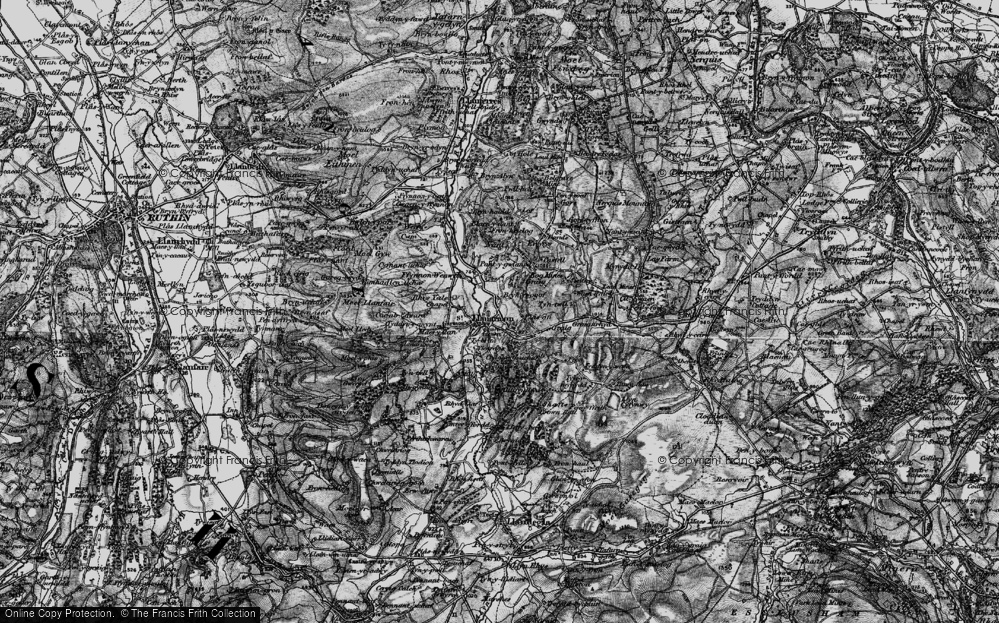 Old Map of Llanarmon-yn-Ial, 1897 in 1897