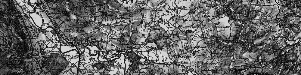 Old map of Llanarth in 1896