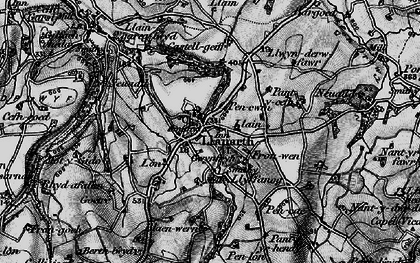 Old map of Llanarth in 1898