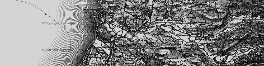 Old map of Llanbadarn Fawr in 1899
