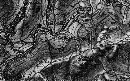 Old map of Llanbadarn-y-garreg in 1896