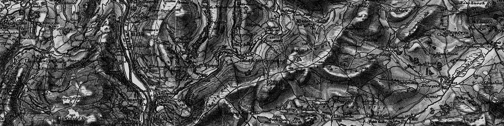 Old map of Blaenmilo-uchaf in 1896