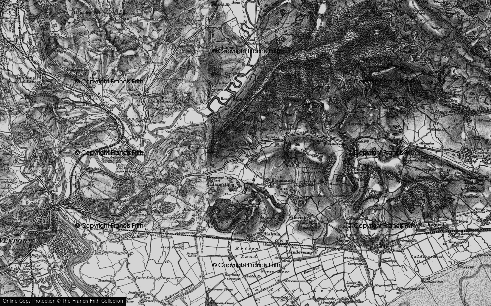 Old Map of Llanbeder, 1897 in 1897