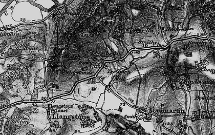 Old map of Llanbeder in 1897