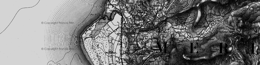 Old map of Llanbedr in 1899