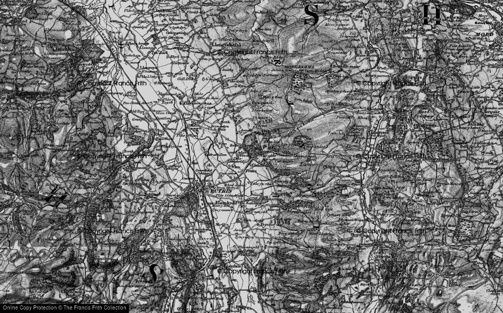 Old Map of Llanbedr-Dyffryn-Clwyd, 1897 in 1897