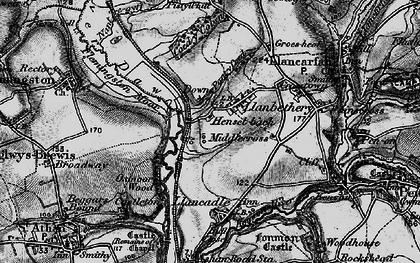 Old map of Llanbethery in 1897