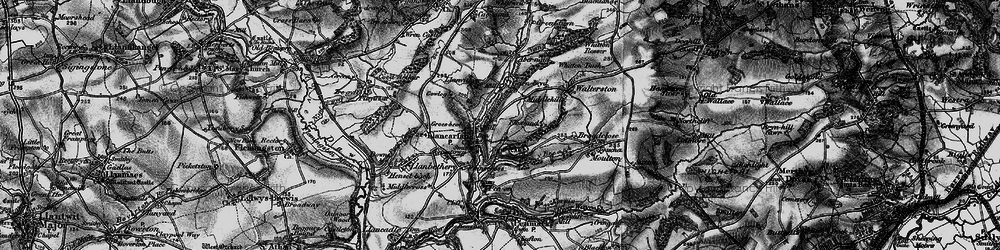 Old map of Llancarfan in 1897