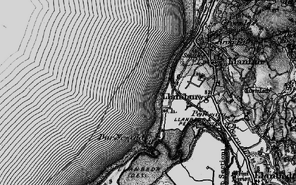 Old map of Llandanwg in 1899