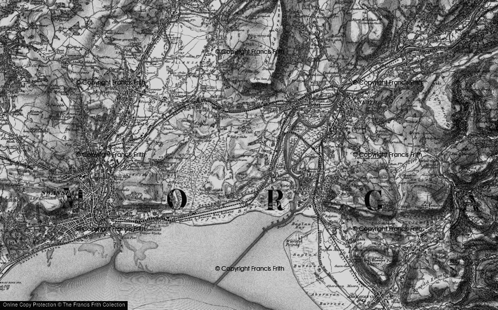 Old Map of Llandarcy, 1898 in 1898