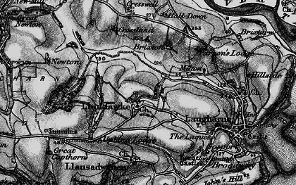 Old map of Llandawke in 1898