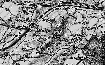 Old map of Llanddaniel Fab in 1899